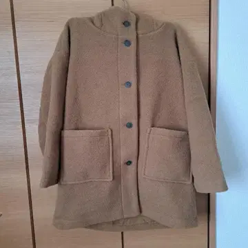 사만사 모스모스 슬리퍼 후드 코트 카멜 프리