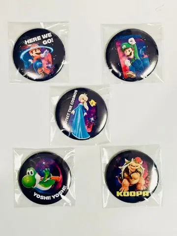 THE SUPER MARIO GALAXY MOVIE 캔뱃지 5세트
