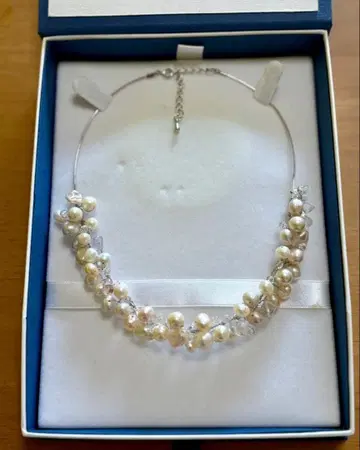 담수 진주 목걸이 귀걸이 세트 별 고급 결혼식 파티 성숙/러블리