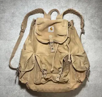 초레어 90s 칼하트 백팩 덕지 페이드 군용 카키 베이지