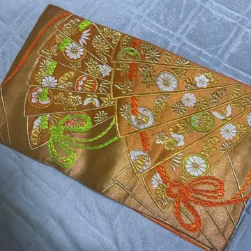 기모노 오비 오렌지 골드 덕질 코스프레