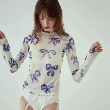 BLUE RIBBON SEE THROUGH TOPS POPPY