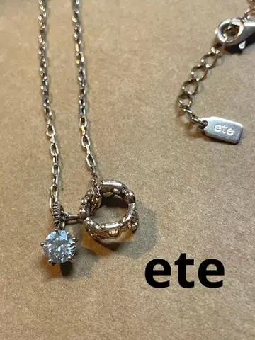 ete 참 포함 다이아 목걸이