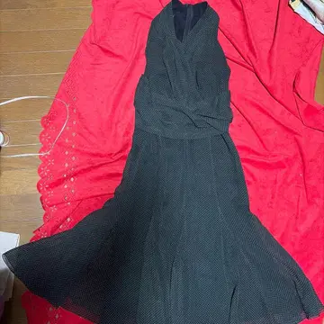 에포카 롱 기장 원피스 쉬폰 도트 블랙 38