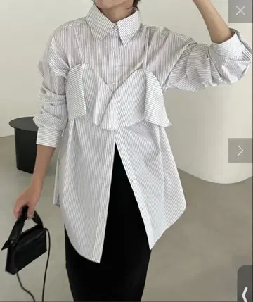 CAPRICIEUX LE'MAGE 프릴 브라 Set W 스트라이프 셔츠