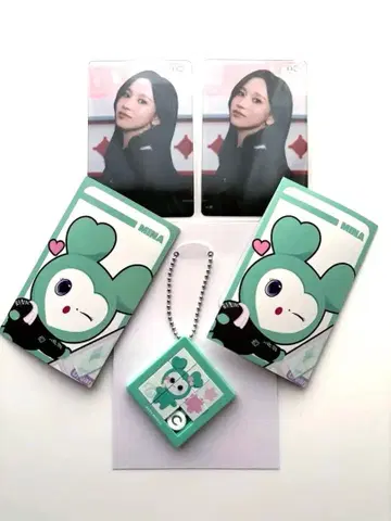 TWICE THIS IS FOR 미나 클리어 카드 퍼즐 키링 세트