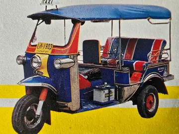 삼륜 자동차 태국 방콕 택시 툭툭 태국 왕국 모형 원동기