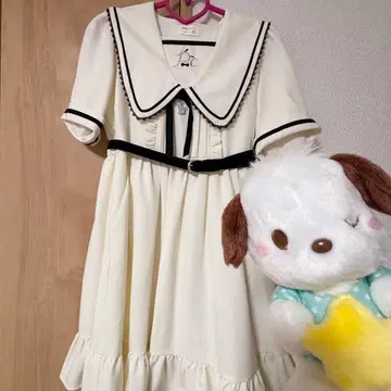 DearMyLove x 포차코 세일러 카라 원피스 봉제 인형 포함