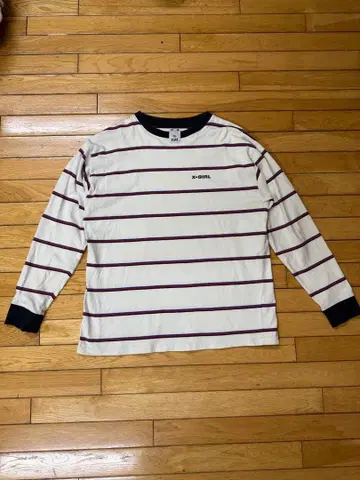 x-girl 스트라이프 긴팔 T셔츠 사이즈 2