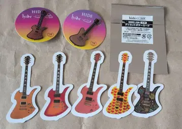 hide 가챠가챠 기타형 핀즈 2종 & 카드 전 5종 세트