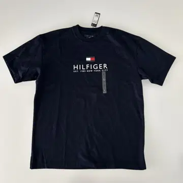 하자품 TOMY HILFIGER 반팔 T셔츠 L 사이즈 네이비