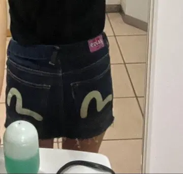evisu 미니 스커트 데님 스커트
