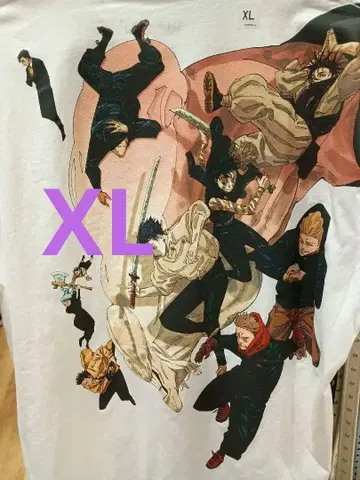 유니클로 주술회전 티셔츠 XL 화이트