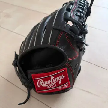 Rawlings 야구 그로브 블랙 빨간색 스티치 어린이용
