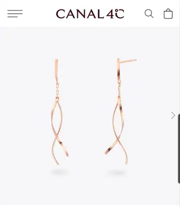 [새상품급] CANAL4C K10 핑크 골드 귀걸이