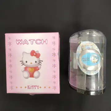데드스탁 산리오 헬로키티 손목시계 헤이세이 레트로 스카이블루 당시 물품