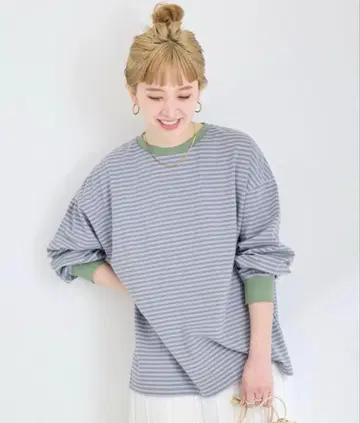 새상품 B.C STOCK 보더 롱T 퍼플 베이세이 재고