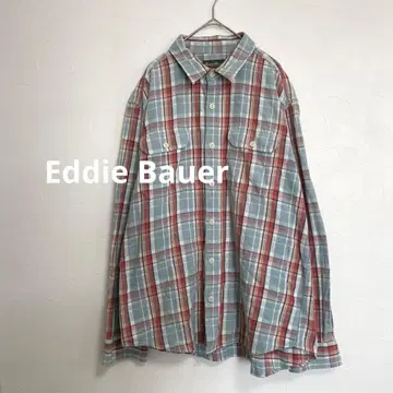 에디바우어 Eddie Bauer 체크 플란넬 셔츠 남성용 L