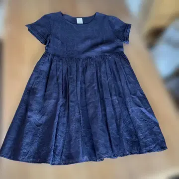 베리떼꾸르 반팔 원피스 린넨 네이비