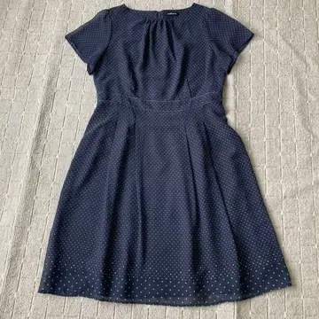 뉴요커 원피스 네이비 도트 13