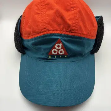 NIKE ACG 캡 귀도리 포함 오렌지/터콰이즈