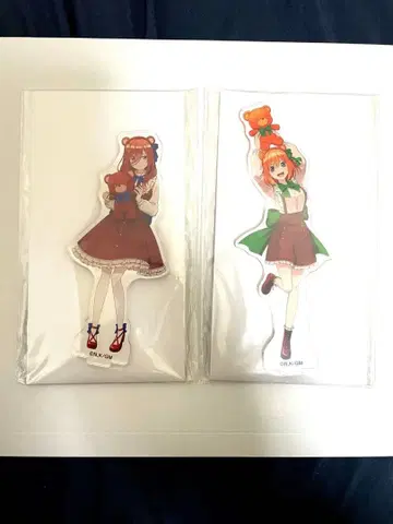 5등분의 신부 아크릴 스탠드 로손 한정판 나카노 미쿠 네잎 2개 세트