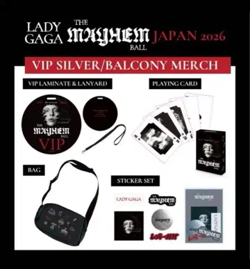 Lady Gaga The Mayhem Ball VIP 실버 굿즈