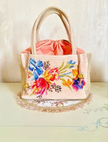 고급 페이러 마이아 메쉬 복조리 핸드백