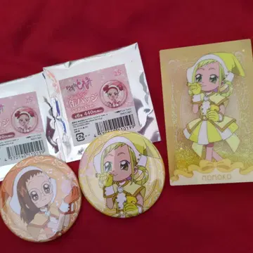 오쟈마녀 도레미 키라키라 아크릴 블록 모모코 샤봉방울ver. 캔뱃지 2개
