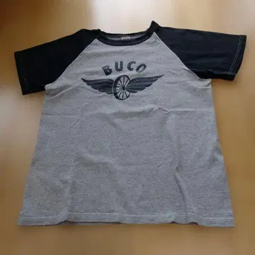 Buco 그레이/블랙 래글런 T셔츠 M