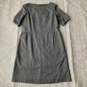 키이스 원피스 그레이 도트 42