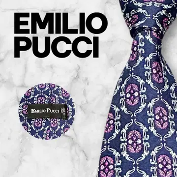 EMILIO PUCCI/에밀리오 푸치 넥타이 네이비 올 패턴