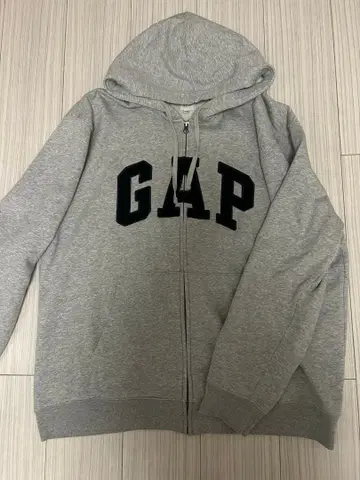 GAP 그레이 지퍼 후드티 XL