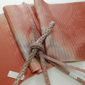 미사용 새상품 순수 실크 여름용 명주 오비 장식 천 허리띠 세트 54