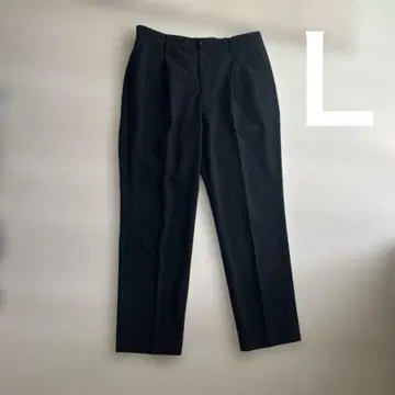 무인양품 신사 발수 스트레치 원턱 팬츠 신사 L 블랙