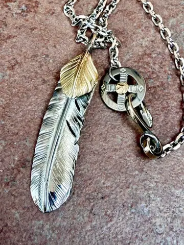 고로즈 상금 특대형 페더 이글 후크 세카쿠 체인 금 장식 메디슨 휠