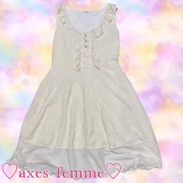 axes femme 장미 레이스 스트레치 소재 고급 원피스 새상품급