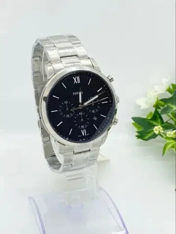 새상품 작동 배터리 교환 완료 파슬 노이트라 크로노그래프 데이트 블랙