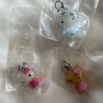 헬로키티 메지루시 액세서리 천사 꽃 일광화상 가챠
