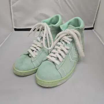 컨버스 프로 레더 홈타운 민트 그린 스니커즈 24.5cm