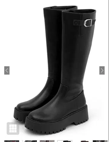 그레일 GRL 사이드 버클 통굽 롱 부츠[zr1285] 블랙