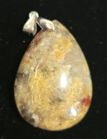 브라질산 플라워 루틸 쿼츠 대형 펜던트 탑