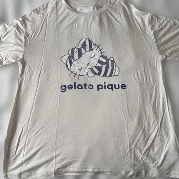 젤라피케 gelato pique 원포인트 T셔츠 키티 화이트