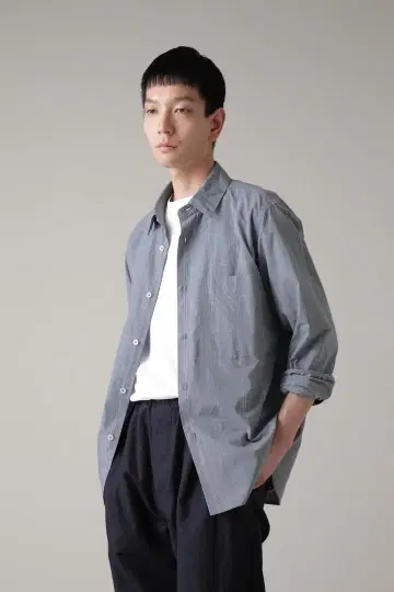 마가렛호웰 긴팔 체크 셔츠 GRAPH CHECK COTTON