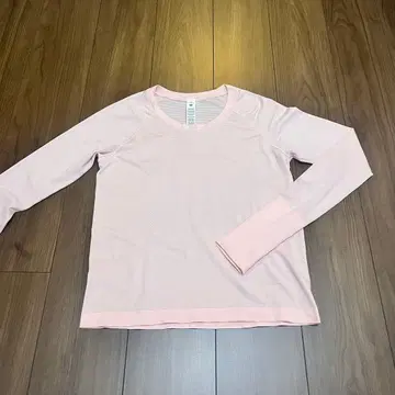 룰루레몬 swifty tech 핑크 스트레치 긴팔 티셔츠 사이즈 37