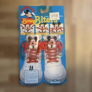 빈티지 미키 Bow Biters BROOKSIDE 신발끈 홀더