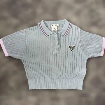 x-girl 스카이블루 피케 셔츠 반팔 O/S