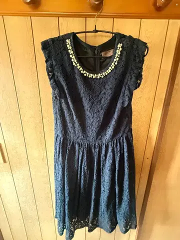 VESTIRE 네이비 레이스 원피스 파티 드레스