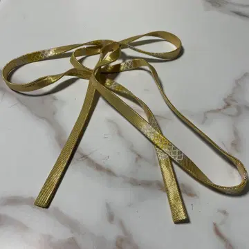 골드 격자무늬 허리띠