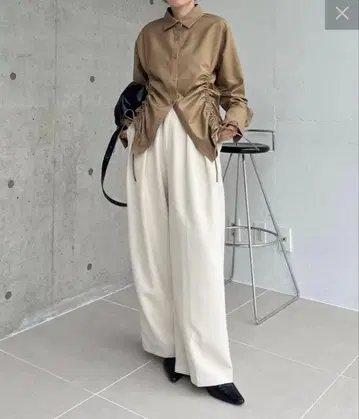 CAPRICIEUX LE'MAGE 드로스트 셔츠 카멜 택 포함 새상품